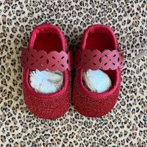 NWT Red Sparkle Baby Shoes -size 2